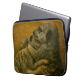 Meerkat Embrace - Heartfelt Wildlife Art Print Laptopschutzhülle (Vorderseite Links)