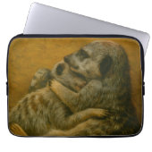 Meerkat Embrace - Heartfelt Wildlife Art Print Laptopschutzhülle (Vorderseite)