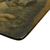 Meerkat Embrace - Heartfelt Wildlife Art Print Schneidebrett (Ecke)