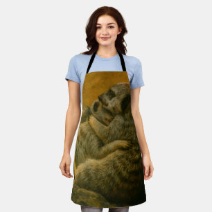 Meerkat Embrace - Heartfelt Wildlife Art Print Schürze