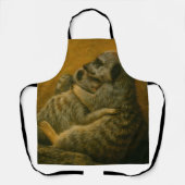 Meerkat Embrace - Heartfelt Wildlife Art Print Schürze (Vorderseite)