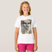 Meerkat Face Girl's T - Shirt (Vorne ganz)