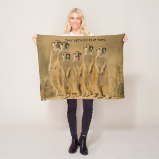 Meerkat-Familie Fleecedecke