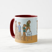 Meerkat Familien-Porträt-Tasse Tasse (Vorderseite Links)