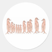 Meerkat Family Sticker (Vorderseite)