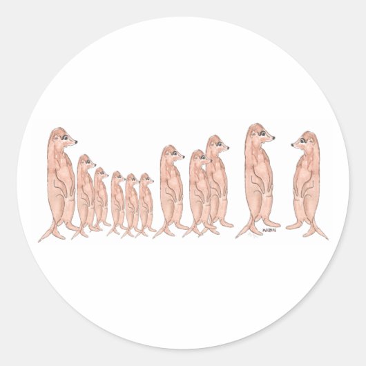 Meerkat Family Sticker (Vorderseite)