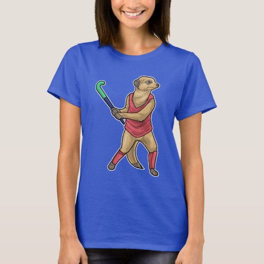 Meerkat Field Hockey Hockey Stock T-Shirt (Vorderseite)