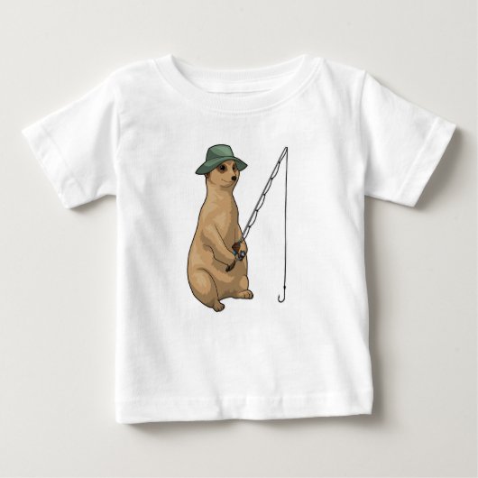 Meerkat Fishing Fisher Baby T-shirt (Vorderseite)