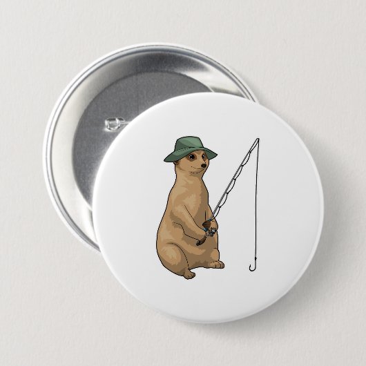 Meerkat Fishing Fisher Button (Vorne & Hinten)
