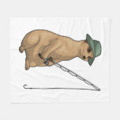 Meerkat Fishing Fisher Fleecedecke (Vorderseite (Horizontal))