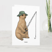 Meerkat Fishing Fisher Karte (Rückseite)