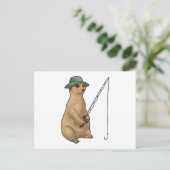 Meerkat Fishing Fisher Postkarte (Stehend Vorderseite)