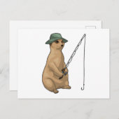 Meerkat Fishing Fisher Postkarte (Vorne/Hinten)
