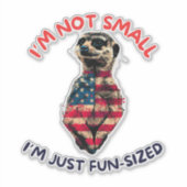 Meerkat Flag Amerika Aufkleber (Vorderseite)