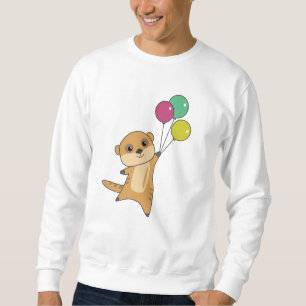 Meerkat fliegt mit Balloons-Niedlichen Tieren für  Sweatshirt