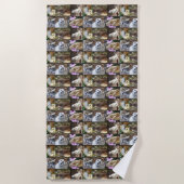 Meerkat Foto Collage, Strandtuch (Vorderseite)