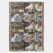 Meerkat Foto Collage Woven Throw Blanket Decke (Vorderseite Vertikal)