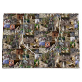 Meerkat FotoCollage, Große Geschenktüte (Vorderseite)