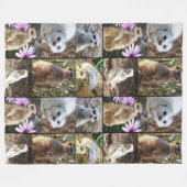 Meerkat FotoCollage, Grosses Fleece Blanket. (Vorderseite (Horizontal))