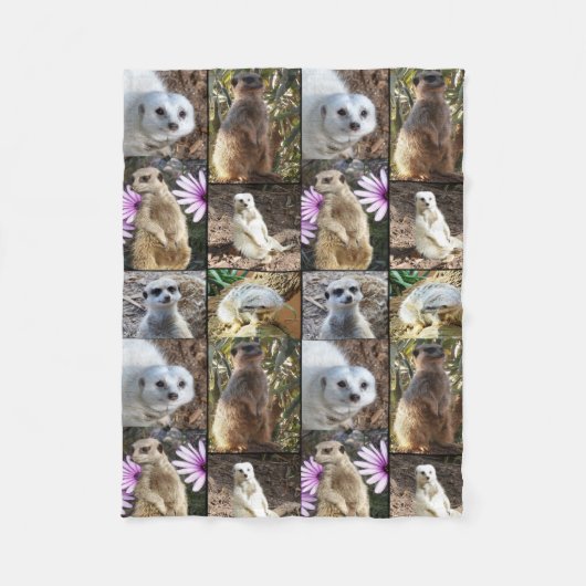 Meerkat FotoCollage, kleines Fleece Blanket. (Vorderseite)