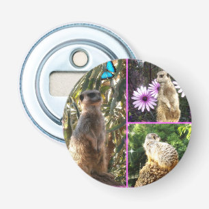 Meerkat-FotoCollage, Magnetflaschenöffner, Flaschenöffner