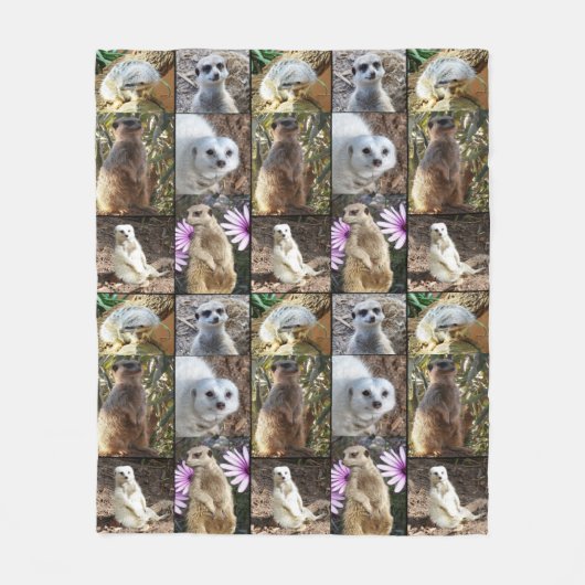 Meerkat Fotomaterial, mittleres Fleece Blanket. (Vorderseite)
