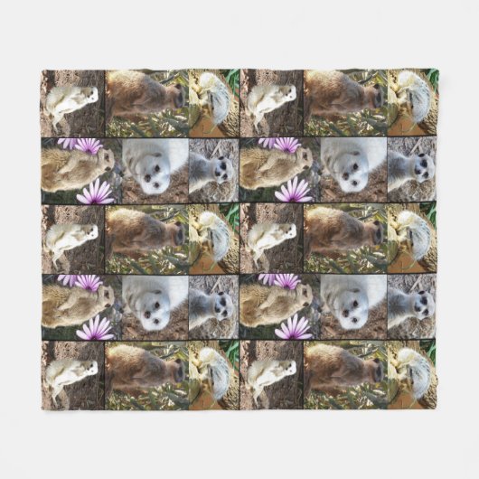 Meerkat Fotomaterial, mittleres Fleece Blanket. (Vorderseite (Horizontal))