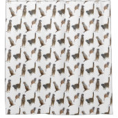 Meerkat Frenzy Duschvorhang (Farbe auswählen) (Vorderseite)