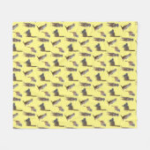 Meerkat Frenzy Fleece Blanket (Gelb) (Vorderseite (Horizontal))