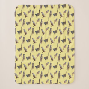 Meerkat Frenzy Sherpa-Decke (Gelb) Sherpadecke
