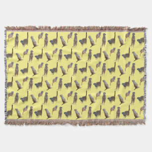 Meerkat Frenzy Wurfdecke (Gelb) Decke