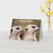Meerkat-Freunde für immer Karte (Gelbe Blume)