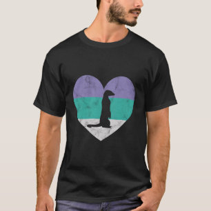 Meerkat Geschenk für Frauen Mädchen Retro Niedlich T-Shirt