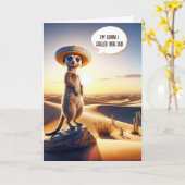 Meerkat Getting Old Birthday Spaß Karte (Gelbe Blume)
