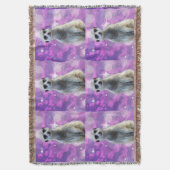 Meerkat,_Glitzer_Ball,_Throw_Blanket Decke (Vorderseite Vertikal)
