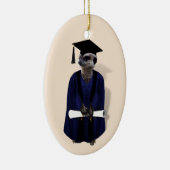 Meerkat Grad Abschluss Keramik Ornament (Rechts)