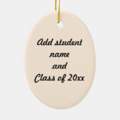 Meerkat Grad Abschluss Keramik Ornament (Hinten)