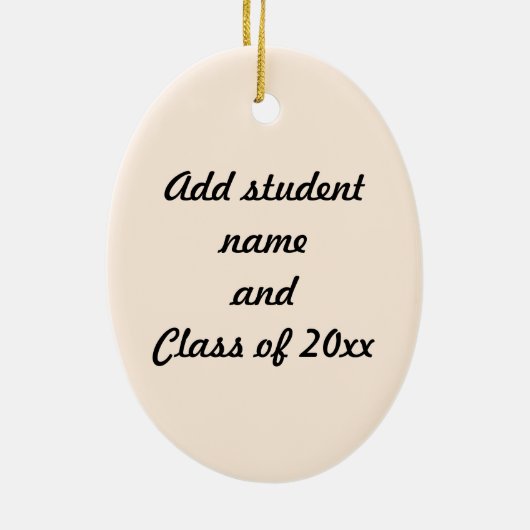 Meerkat Grad Abschluss Keramik Ornament (Hinten)