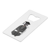 Meerkat Graduate mit Diplom Geldkarten Flaschenöffner (Rückseite Schrägansicht)