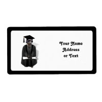 Meerkat Graduate W/Gray Gown & Black Sash