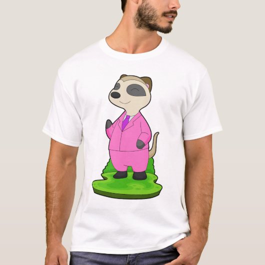 Meerkat Groom Anzug Wedding T-Shirt (Vorderseite)