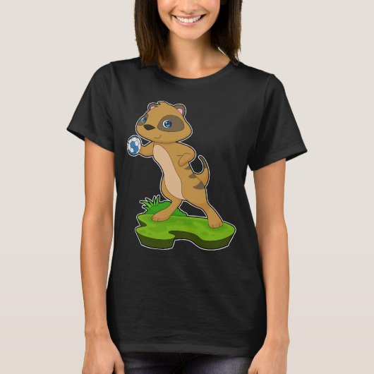 Meerkat Handball Spieler Handball T-Shirt (Vorderseite)