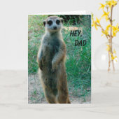 Meerkat Happy Vatertag Karte (Gelbe Blume)