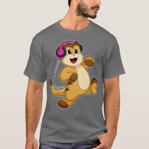 Meerkat Headphone Music T-Shirt