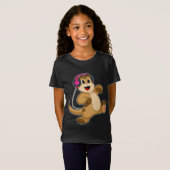Meerkat Headphone Music T-Shirt (Vorne ganz)