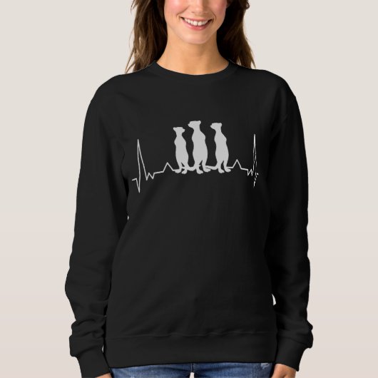 Meerkat Heartbeat 2 Sweatshirt (Vorderseite)