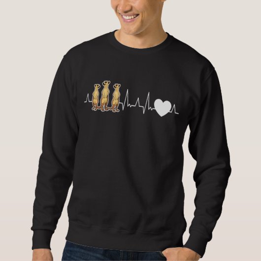 Meerkat Heartbeat Sweatshirt (Vorderseite)