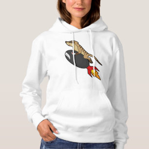 Meerkat im Flug mit Rakete Hoodie