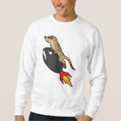 Meerkat im Flug mit Rakete Sweatshirt (Vorderseite)