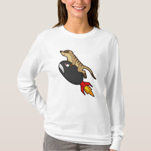 Meerkat im Flug mit Rakete T-Shirt